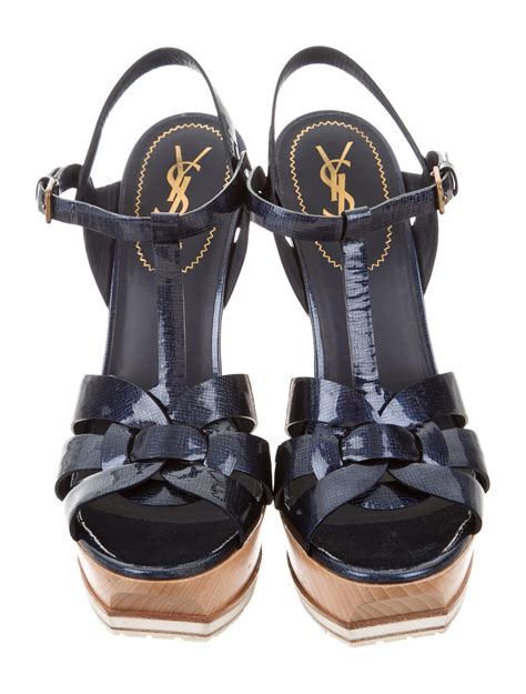 YSL tribute sandals with tights